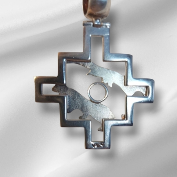 Chakana Andean Trilogy High Quality 925 Silver Pendant Necklace - Picture 2 of 5